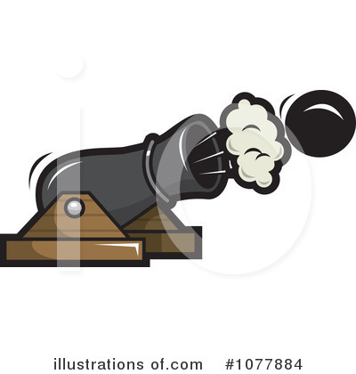 Royalty-Free (RF) Cannon Clipart Illustration by jtoons - Stock Sample #1077884