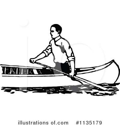 Royalty-Free (RF) Canoe Clipart Illustration by Prawny Vintage - Stock Sample #1135179
