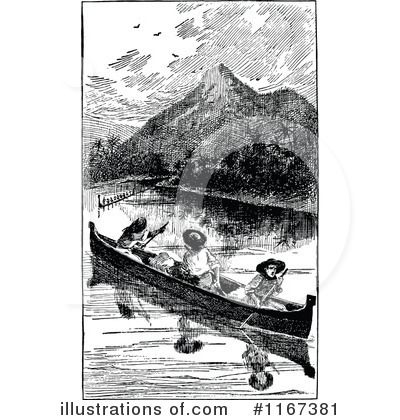Royalty-Free (RF) Canoe Clipart Illustration by Prawny Vintage - Stock Sample #1167381
