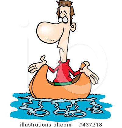 Up The Creek Without A Paddle Clipart #437218 by toonaday