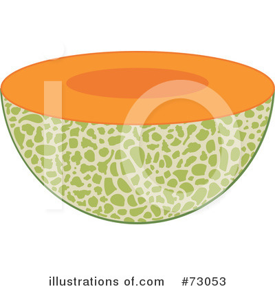 Royalty-Free (RF) Cantaloupe Clipart Illustration by Rosie Piter - Stock Sample #73053