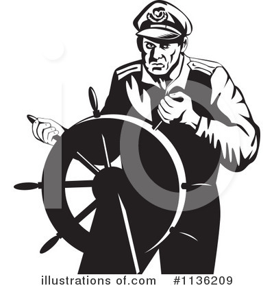 Royalty-Free (RF) Captain Clipart Illustration by patrimonio - Stock Sample #1136209