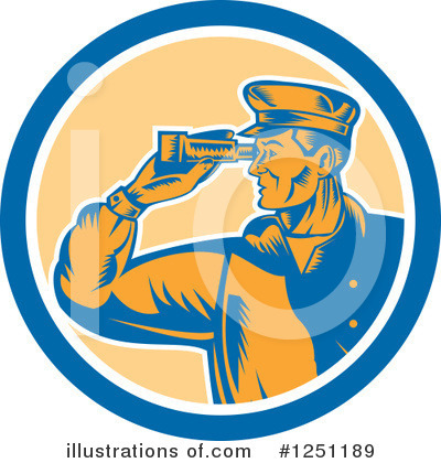 Royalty-Free (RF) Captain Clipart Illustration by patrimonio - Stock Sample #1251189