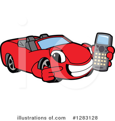 Royalty-Free (RF) Car Character Clipart Illustration by Mascot Junction - Stock Sample #1283128