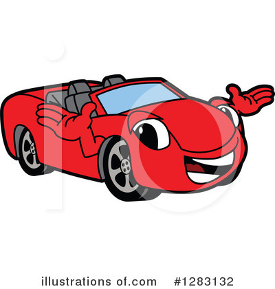 Convertible Car Clipart #1283132 by Mascot Junction