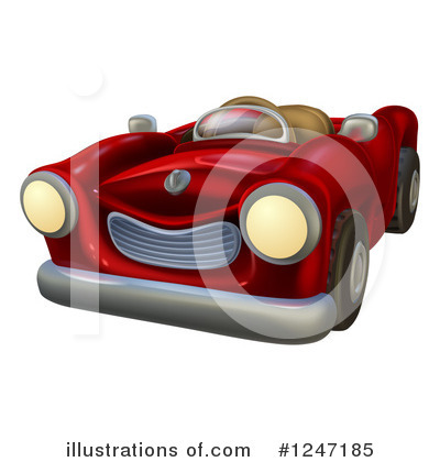 Convertible Clipart #1247185 by AtStockIllustration
