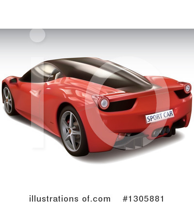 Sports Car Clipart #1305881 by dero