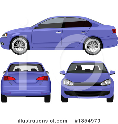 Royalty-Free (RF) Car Clipart Illustration by vectorace - Stock Sample #1354979