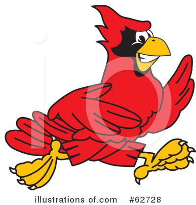 Royalty-Free (RF) Cardinal Character Clipart Illustration by Mascot Junction - Stock Sample #62728