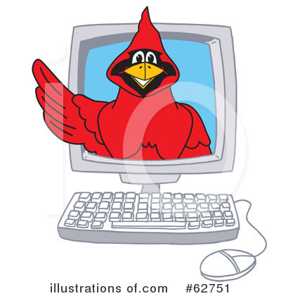 Royalty-Free (RF) Cardinal Character Clipart Illustration by Mascot Junction - Stock Sample #62751