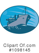 Cargo Ship Clipart #1098145 by patrimonio