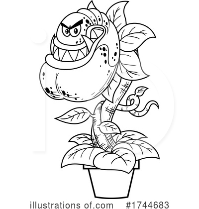 Royalty-Free (RF) Carnivorous Plant Clipart Illustration by Hit Toon - Stock Sample #1744683