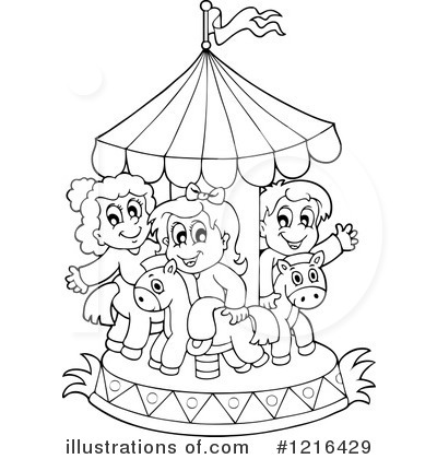 Merry Go Round Clipart #1216429 by visekart
