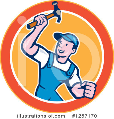 Royalty-Free (RF) Carpenter Clipart Illustration by patrimonio - Stock Sample #1257170