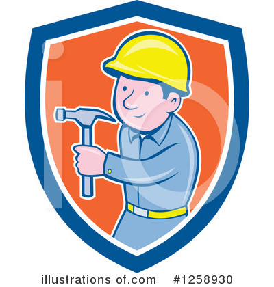 Royalty-Free (RF) Carpenter Clipart Illustration by patrimonio - Stock Sample #1258930