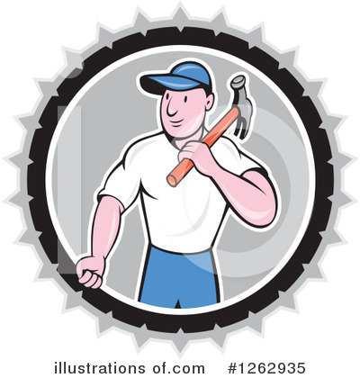 Royalty-Free (RF) Carpenter Clipart Illustration by patrimonio - Stock Sample #1262935