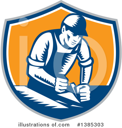 Royalty-Free (RF) Carpenter Clipart Illustration by patrimonio - Stock Sample #1385303