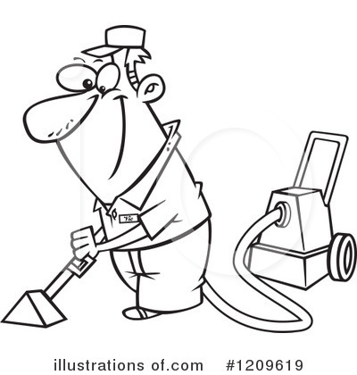 Carpet Cleaner Clipart #1209619 by toonaday