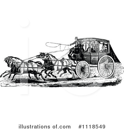 Horse Drawn Carriages Clipart #1118549 by Prawny Vintage