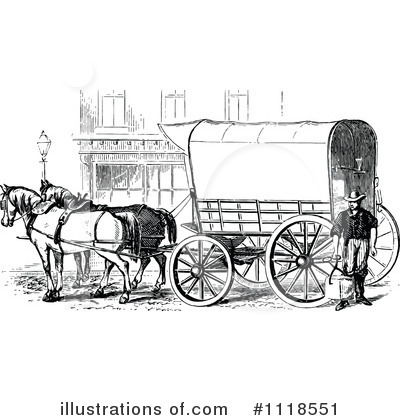 Horse Drawn Carriages Clipart #1118551 by Prawny Vintage