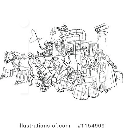 Royalty-Free (RF) Carriage Clipart Illustration by Prawny Vintage - Stock Sample #1154909