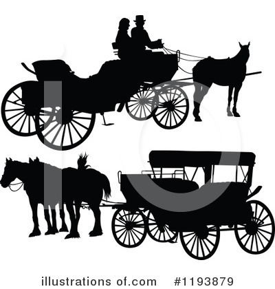 Horse Drawn Carriages Clipart #1193879 by dero