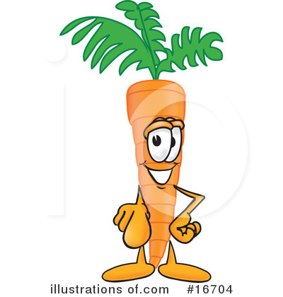 Carrot Character Clipart #16704 by Mascot Junction