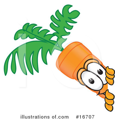 Royalty-Free (RF) Carrot Character Clipart Illustration by Mascot Junction - Stock Sample #16707