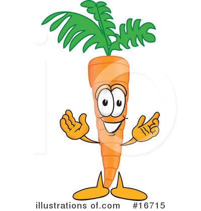 Royalty-Free (RF) Carrot Character Clipart Illustration by Mascot Junction - Stock Sample #16715