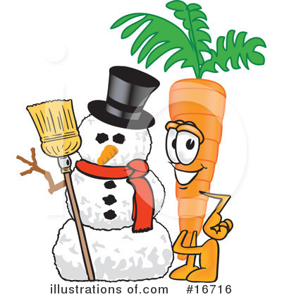 Royalty-Free (RF) Carrot Character Clipart Illustration by Mascot Junction - Stock Sample #16716