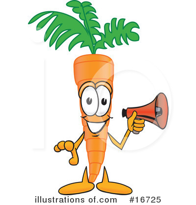 Royalty-Free (RF) Carrot Character Clipart Illustration by Mascot Junction - Stock Sample #16725