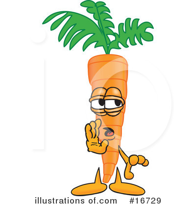 Royalty-Free (RF) Carrot Character Clipart Illustration by Mascot Junction - Stock Sample #16729