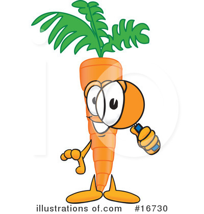 Carrot Character Clipart #16730 by Mascot Junction