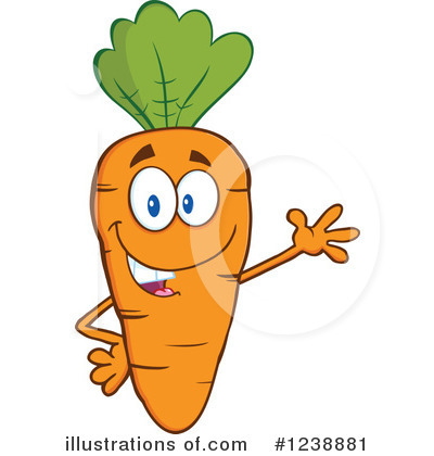Royalty-Free (RF) Carrot Clipart Illustration by Hit Toon - Stock Sample #1238881