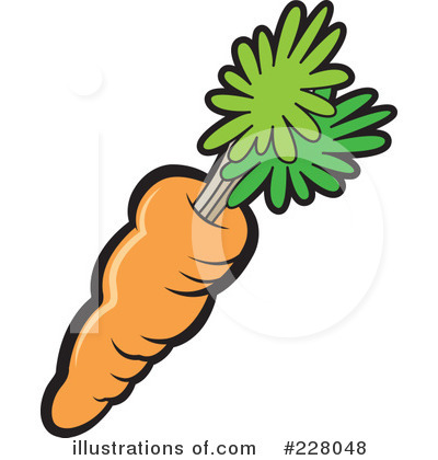 Royalty-Free (RF) Carrot Clipart Illustration by Lal Perera - Stock Sample #228048