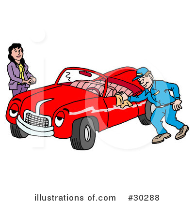Antique Car Clipart #30288 by LaffToon