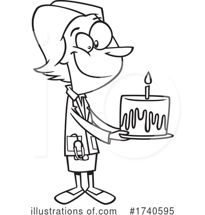 Birthday Cake Clipart #1740595 by toonaday
