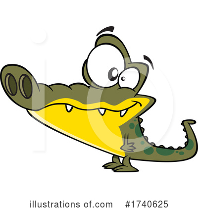 Crocodile Clipart #1740625 by toonaday