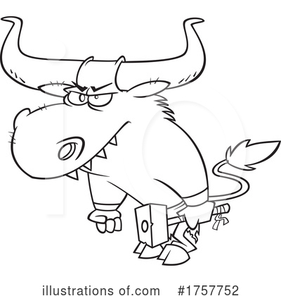 Bull Clipart #1757752 by toonaday