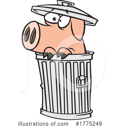 Garbage Can Clipart #1775249 by toonaday