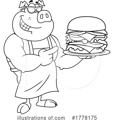 Chef Pig Clipart #1778175 by Hit Toon