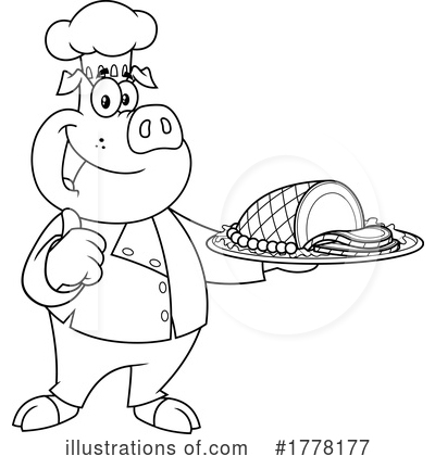 Chef Pig Clipart #1778177 by Hit Toon