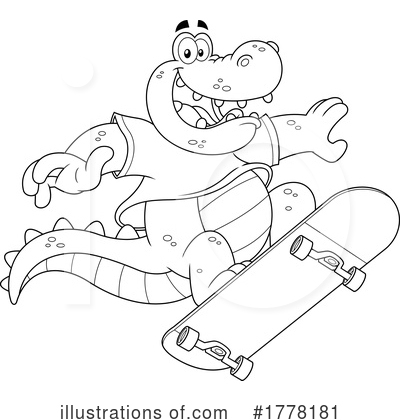 Skateboard Clipart #1778181 by Hit Toon