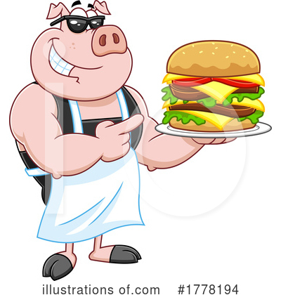 Burger Clipart #1778194 by Hit Toon