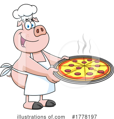 Pig Chef Clipart #1778197 by Hit Toon