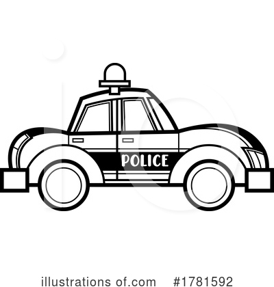 Cop Car Clipart #1781592 by Hit Toon