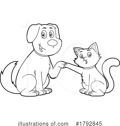 Cat And Dog Clipart #1792845 by Hit Toon