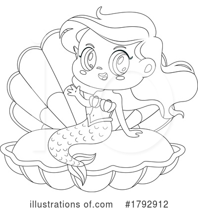 Mermaid Clipart #1792912 by Hit Toon