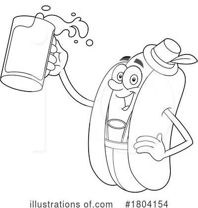 Hot Dog Clipart #1804154 by Hit Toon