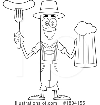 Sausage Clipart #1804155 by Hit Toon